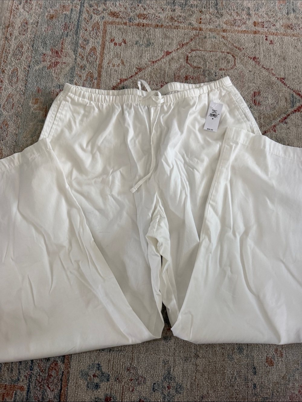 Gap NWT White Drawstring Wide-Leg Pants - Picture 3 of 5